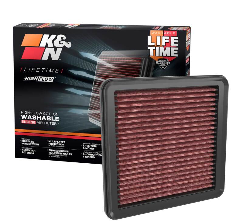 K&N Engineering 33-5120 High-Flow Reusable Air Filter for 2022-2023 Honda Civic and Acura Integra