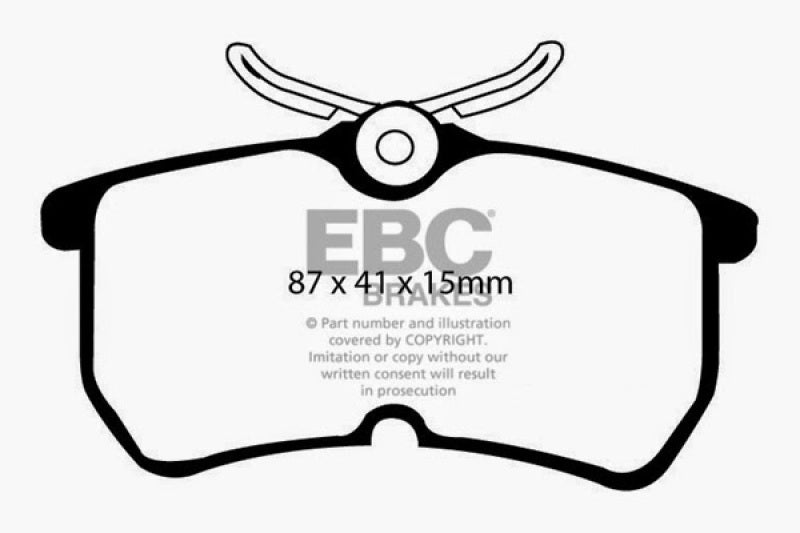 EBC Greenstuff 2000 Series Sport Brake Pads for Ford Focus and Fiesta Rear * Part No. EBCDP21218