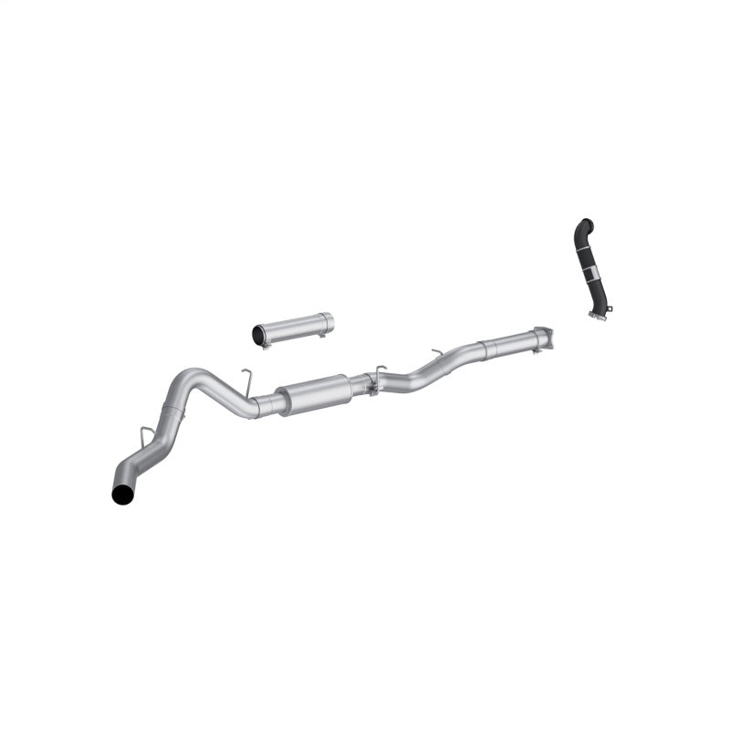 MBRP Armor Lite Series 4-Inch Cat Back Exhaust System for 2005 Chevy Silverado and GMC Sierra 2500/3500HD with Single Side Exit and Downpipe