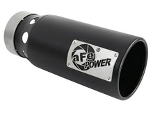 Load image into Gallery viewer, aFe Saturn 4S 4-inch Intercooled Exhaust Tip with Black Finish, 4-inch Inlet x 5-inch Outlet, 12-inch Length