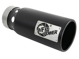 aFe Saturn 4S 4-inch Intercooled Exhaust Tip with Black Finish, 4-inch Inlet x 5-inch Outlet, 12-inch Length