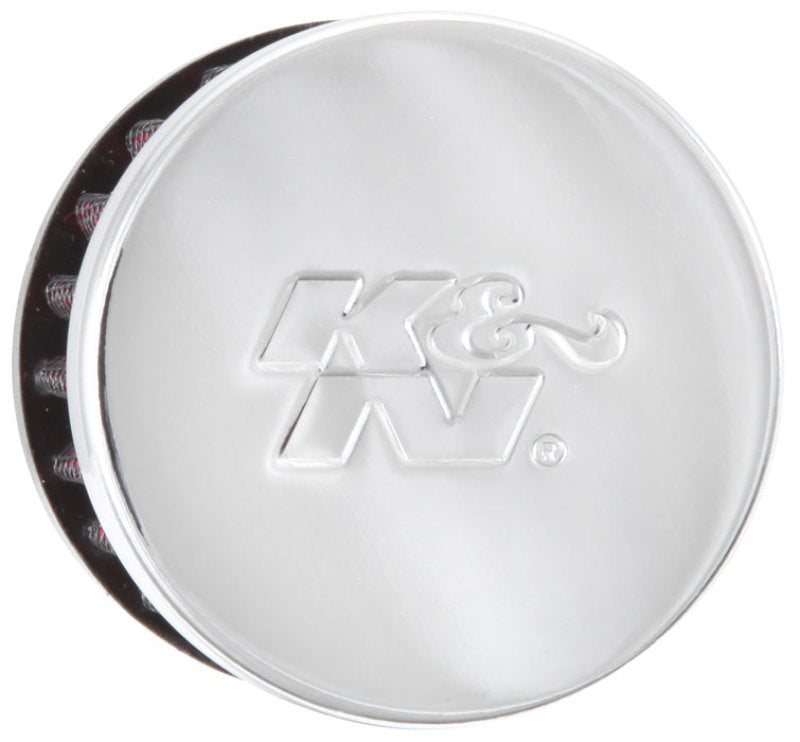 K&N Engineering 62-1370 1-inch Flange ID x 2-inch OD Crankcase Vent Filter with Chrome Top