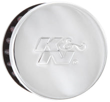 Load image into Gallery viewer, K&amp;N Engineering 62-1370 1-inch Flange ID x 2-inch OD Crankcase Vent Filter with Chrome Top