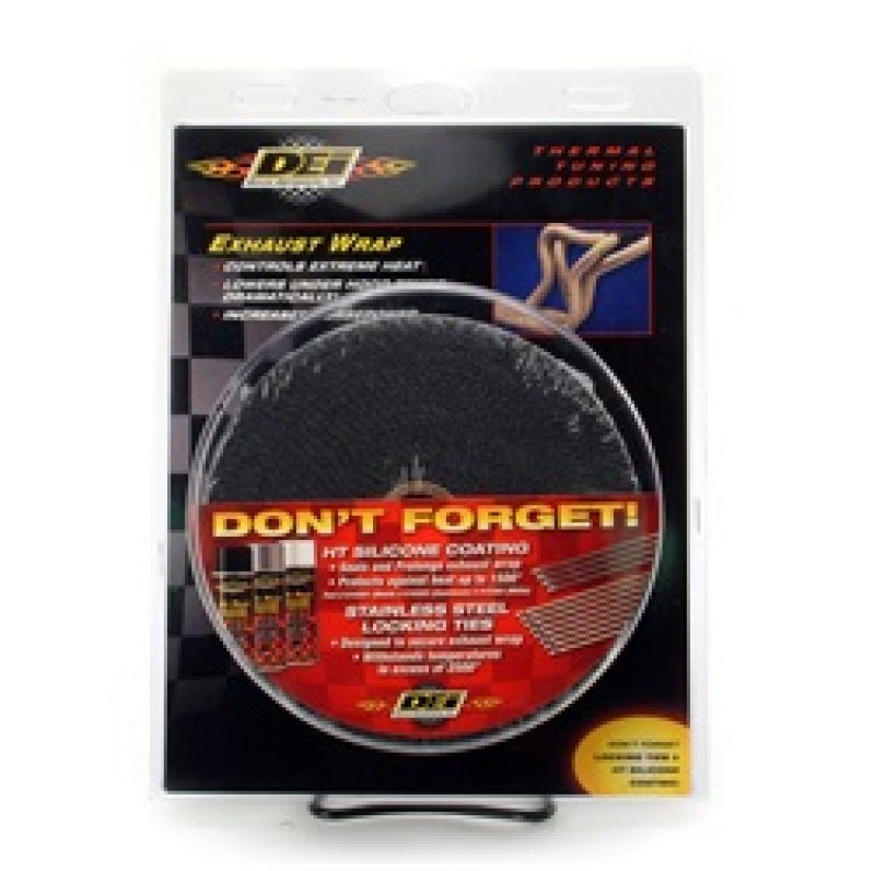 DEI 2-Inch x 50-Foot Black Glass Fiber Exhaust Wrap - Superior Heat Management for Automotive Performance