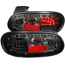 ANZO 1998-2005 Mazda Miata LED Tail Light Assembly with Clear Lens and Black Housing