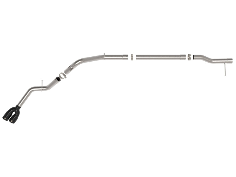 aFe Rebel XD Series 3-Inch Stainless Steel DPF-Back Exhaust System with Dual Black Tips for 2023 GM Trucks L6-3.0L (td) LZ0