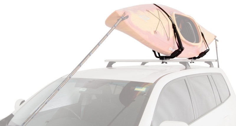 Rhino-Rack Fixed J Style Kayak Carrier Pair - Side Loading Roof Rack Mount for Kayaks and Canoes