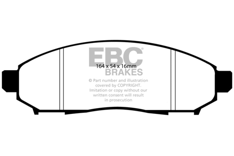 EBC Greenstuff 05+ Nissan Frontier 2.5 2WD Front Brake Pads Part Number EBCCD61747