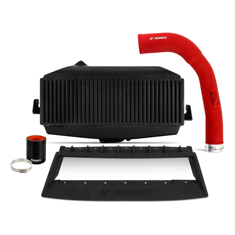 Mishimoto 2022+ Subaru WRX Top-Mount Intercooler Kit with Black Core and Red Pipes