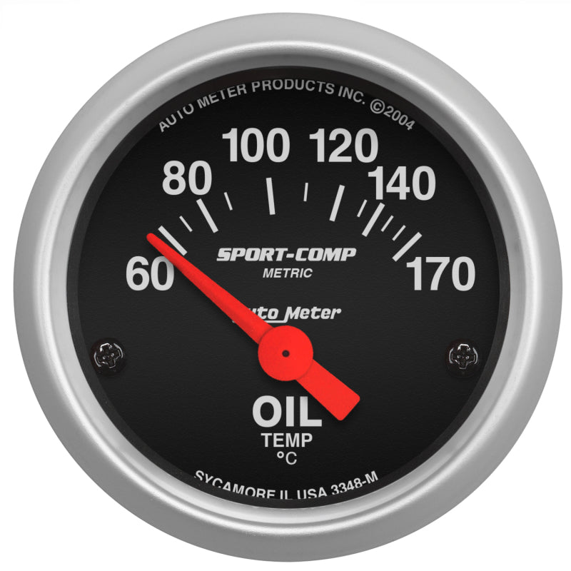 AutoMeter Sport-Comp 52mm Electronic Oil Temperature Gauge Part #ATM3348-M