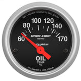 AutoMeter Sport-Comp 52mm Electronic Oil Temperature Gauge Part #ATM3348-M