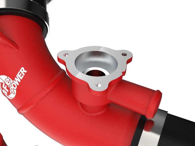 aFe BladeRunner 2.5 Inch Aluminum Hot Charge Pipe for Toyota Land Cruiser J300 V6-3.4L (2022-2025) in Red