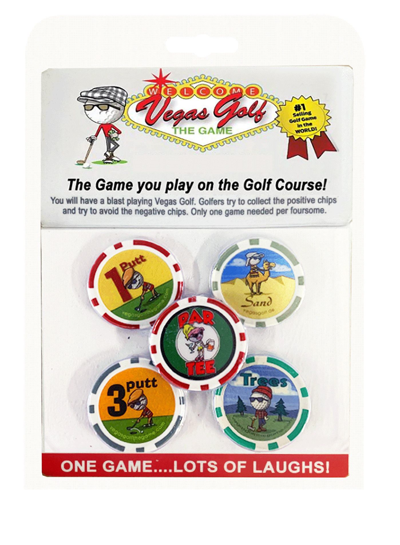 New 5 Chip Edition On The Course Golf Gambling Poker Chips