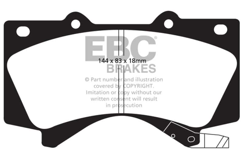 EBC Yellowstuff Front Brake Pads for Toyota Land Cruiser and Tundra * High-Performance Street & Track Use