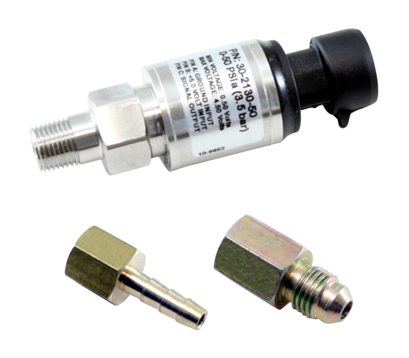 AEM 3.5 Bar (50 PSIa) Stainless Steel Pressure Sensor Kit for Automotive Applications