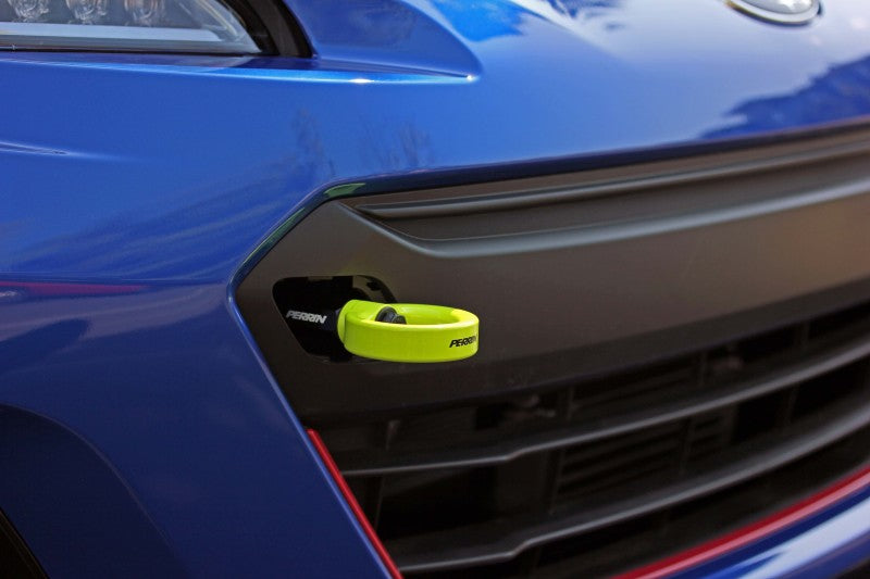 Perrin Performance Front Tow Hook Kit for Subaru WRX, BRZ, and Toyota 86 - Neon Yellow