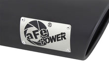 Load image into Gallery viewer, aFe MACH Force XP 3-inch Inlet x 4-inch Outlet Clamp-On Black Exhaust Tip - 9-inch Length