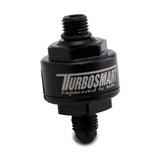 Turbosmart Billet Turbo Oil Feed Filter with 44 Micron Pleated Disc – AN-4 Male to AN-4 ORB – Black