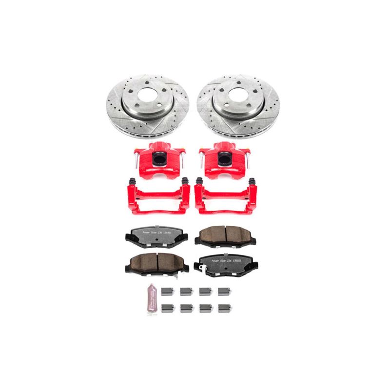 PowerStop Z36 Truck & Tow Brake Upgrade Kit with Powder Coated Calipers for 2011-2013 Jeep Wrangler
