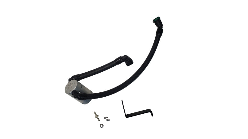 J&L JLT3092P-C Oil Separator 3.0 PCV Side for 2024-2026 Ford Mustang 5.0L with Whipple Supercharger, Clear Anodized