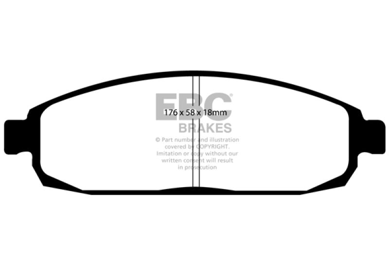 EBC Greenstuff 6000 Series Front Brake Disc Pads for Jeep Commander and Grand Cherokee