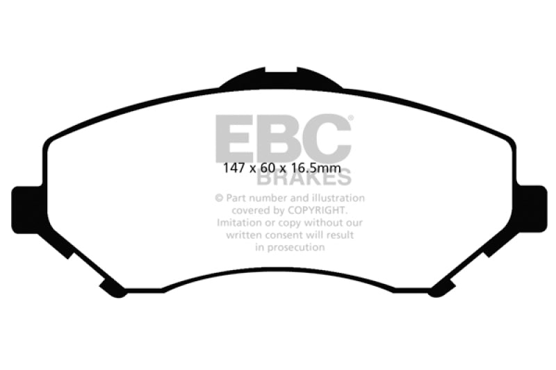 EBC 6000 Series Greenstuff Brake Pads for 2007-2012 Dodge Nitro and Jeep Liberty