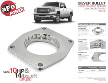 Load image into Gallery viewer, aFe Silver Bullet Throttle Body Spacer Kit for GM Silverado/Sierra 1500 V8 5.3L (2014-2015)