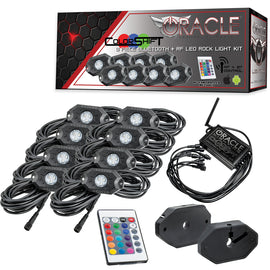 ORACLE Lighting Bluetooth + RF ColorSHIFT Underbody Rock Light Kit – 8 Pieces for Off-Road Vehicles