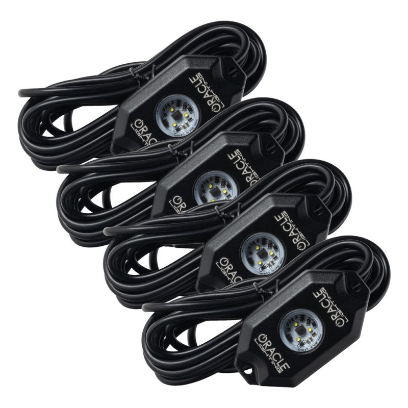 Oracle Lighting Underbody Wheel Well Rock Light Kit - Bright White (4 Pieces) - Part #orl5875-001