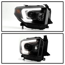 Load image into Gallery viewer, SPYDER Toyota Tundra 2014-2016 Projector Headlights with Light Bar DRL in Black Smoke