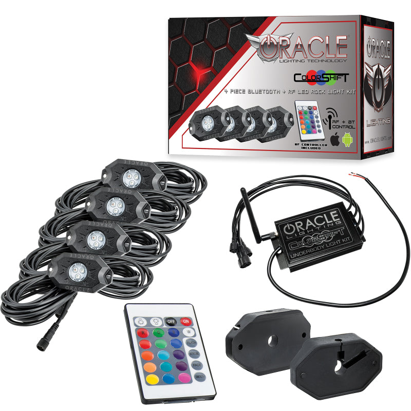 Oracle Lighting Bluetooth + RF ColorSHIFT Underbody Rock Light Kit for 4x4 Vehicles