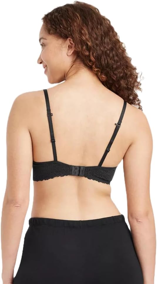 Auden Women's Demi Daydream Push-Up Bra (US, Cup Band, B, 36, Black)