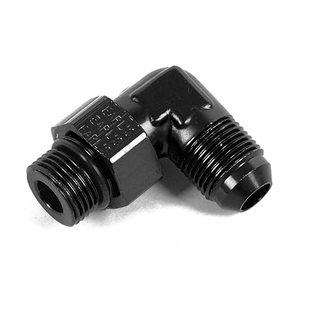 Earl's 90 Degree -6 AN Male to 3/4"-16 Swivel Adapter Aluminum Coupling