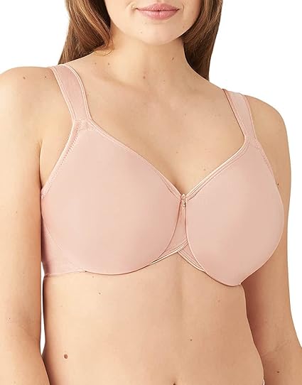 Wacoal Women's Bodysuede Lace Underwire Bra, French Nude, 42D