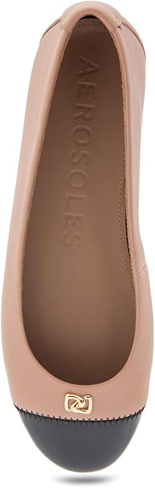 Aerosoles Women's Piper Ballet Flat, Blush Leather, 7.5