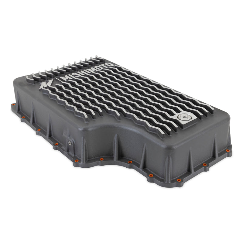 Mishimoto Aluminum Transmission Pan for 2011-2019 Ford 6.7L Powerstroke - Cast Aluminum with Gunmetal Gray Finish
