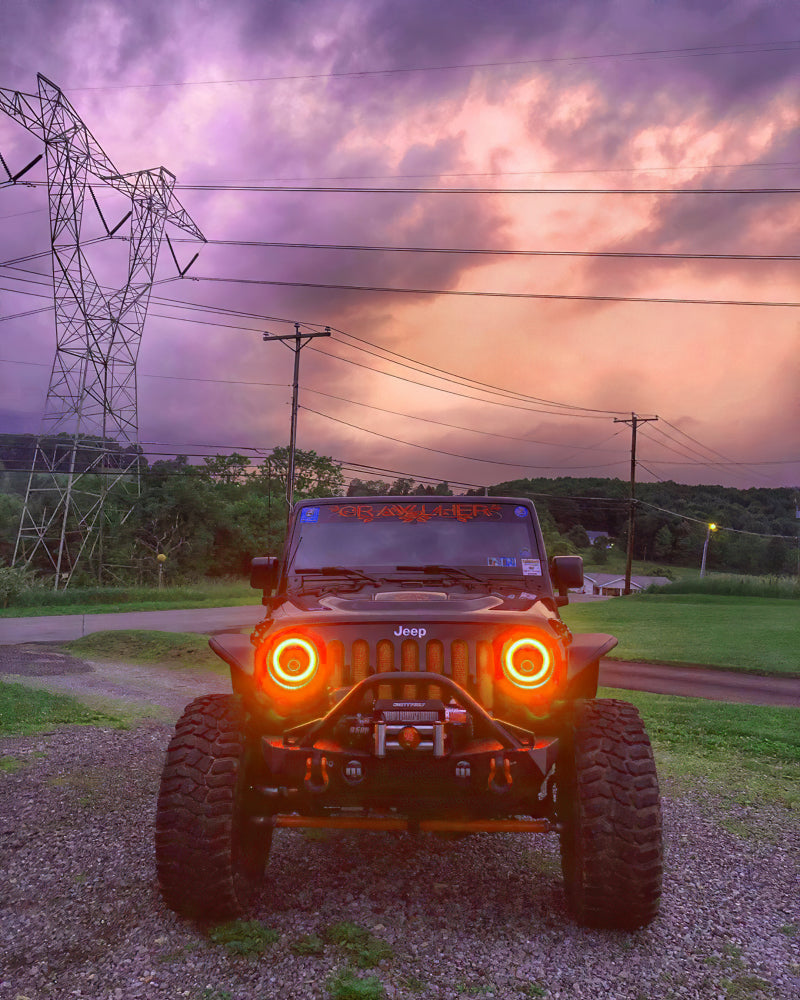 ORACLE Lighting 7-inch High Powered LED Headlights with Dynamic ColorSHIFT for Jeep Wrangler and Off-Road Vehicles