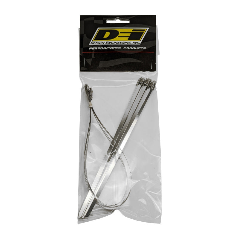 DEI Stainless Steel Locking Tie Kit - 8 Inch and 14 Inch Ties for High-Heat Applications