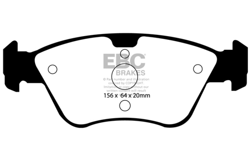 EBC Redstuff Ceramic Low Dust Brake Pads for Mercedes-Benz SLK and CLK Models * Part Number EBCDP31075C