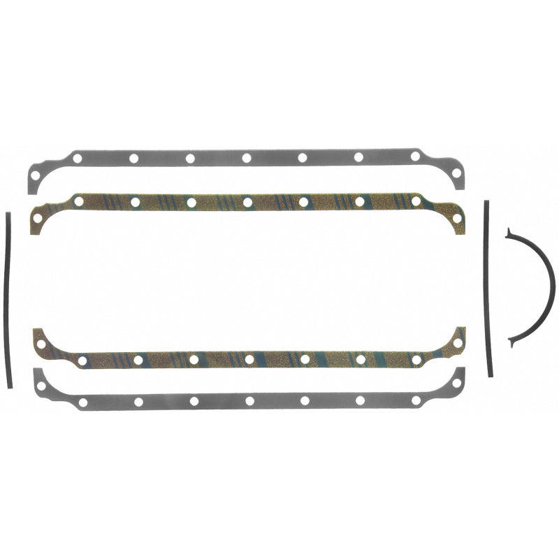 Fel-Pro 17991 Engine Oil Pan Gasket Set for V8 Engines - Reliable Multi-Piece Seal