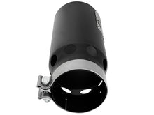 Load image into Gallery viewer, aFe Saturn 4S 4-inch Intercooled Exhaust Tip with Black Finish, 4-inch Inlet x 5-inch Outlet, 12-inch Length