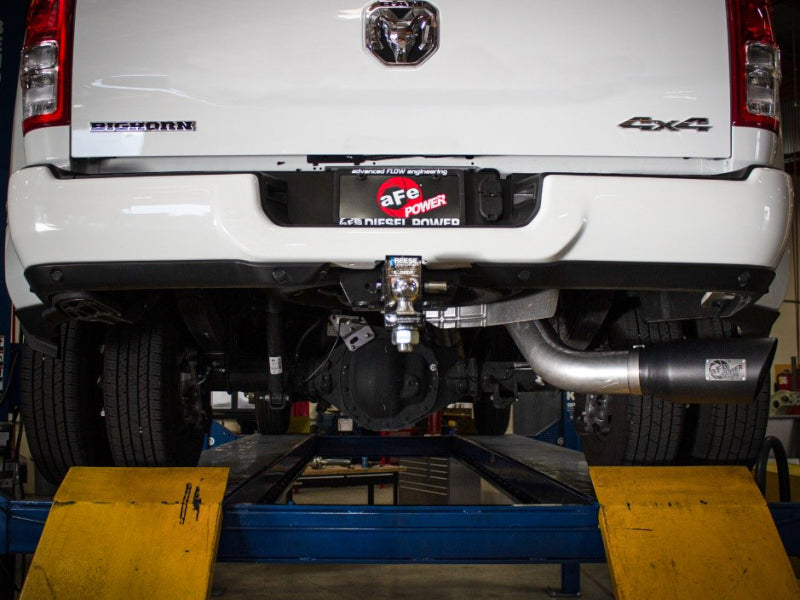 aFe Large-Bore HD 5-inch 409 Stainless Steel DPF-Back Exhaust System with Black Tip for 2019-2020 Ram 2500 Diesel Trucks L6-6.7L