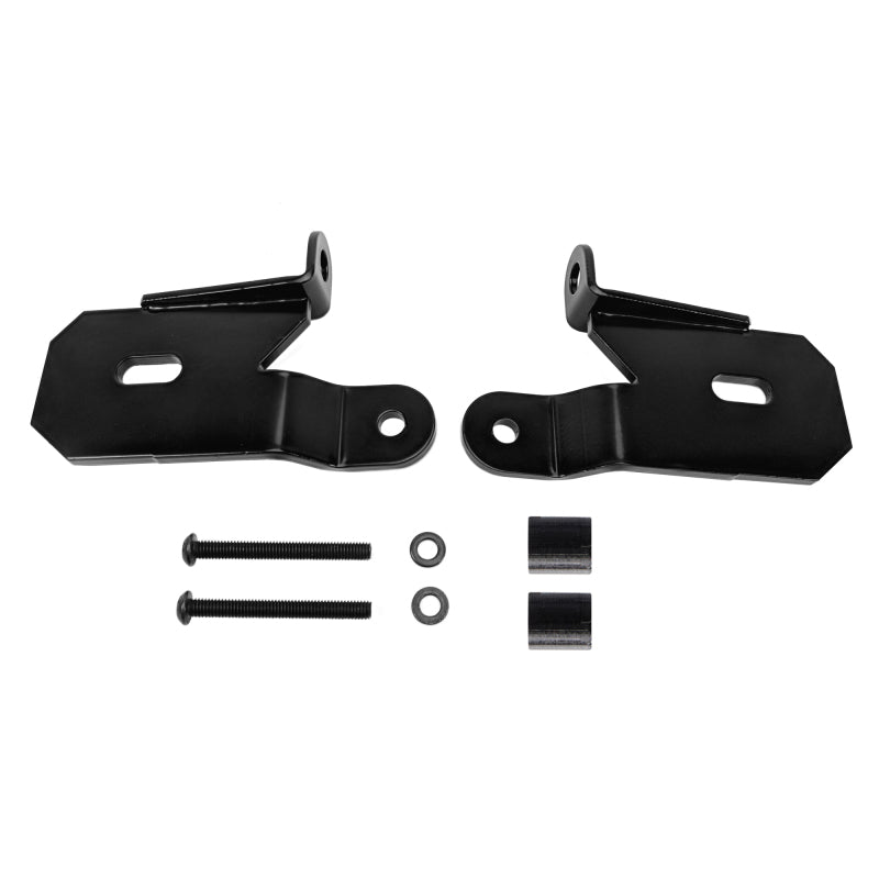 KC HiLiTES Jeep Wrangler JL A-Pillar Light Mount Bracket Set - Black Powder Coated Steel for 2018-2019 Models
