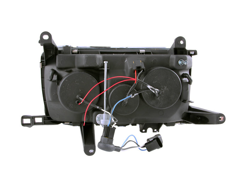 ANZO 1991-1994 Toyota Land Cruiser Crystal Headlights with Halo – Chrome Housing and Clear Lens