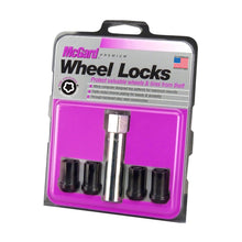 Load image into Gallery viewer, McGard Black Tuner Style Cone Seat Wheel Lock Set M12 x 1.5 - 4 Locks with Key for Volvo 940 and 960