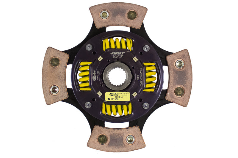 ACT 1990 Mazda Miata 4 Pad Sprung Race Disc – High-Performance Ceramic Friction Material, Faster Shifting, Heavy-Duty Springs