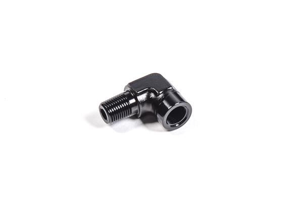 Radium Engineering 1/8 inch NPT Male to Female 90 Degree Fitting