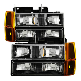 SPYDER xTune GMC Yukon 1994-1999 Headlight and Parking Light Set - Black