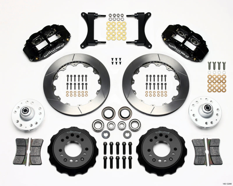Wilwood Narrow Superlite 6R Front Hub Kit with 13-14 Inch Rotors for 1979-1987 GM G-Body Cars