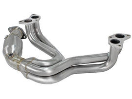 aFe 12-17 Toyota 86 / FRS / BRZ Twisted Steel 304 Stainless Steel Long Tube Header with Catalytic Converter